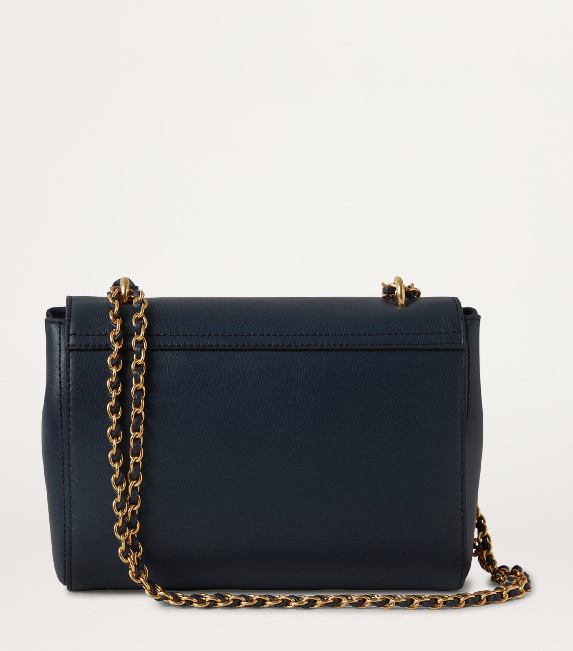 Mulberry Blue Grained Leather Lily Shoulder Bag