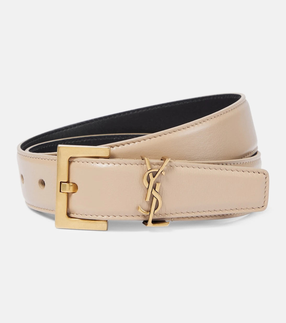 Saint Laurent - Cassandre leather belt
