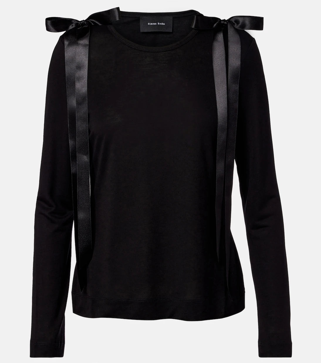 Simone Rocha - Bow-detail jersey top