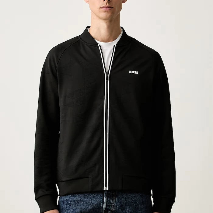 BOSS Green erkek fermuarlı sweatshirt SW_Network JQ FZ