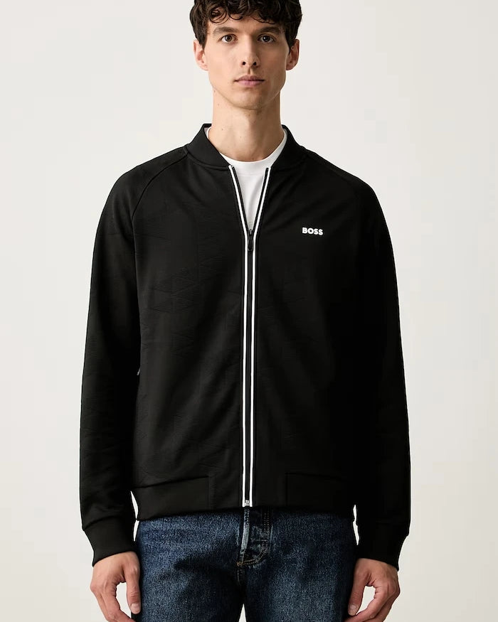 BOSS Green erkek fermuarlı sweatshirt SW_Network JQ FZ