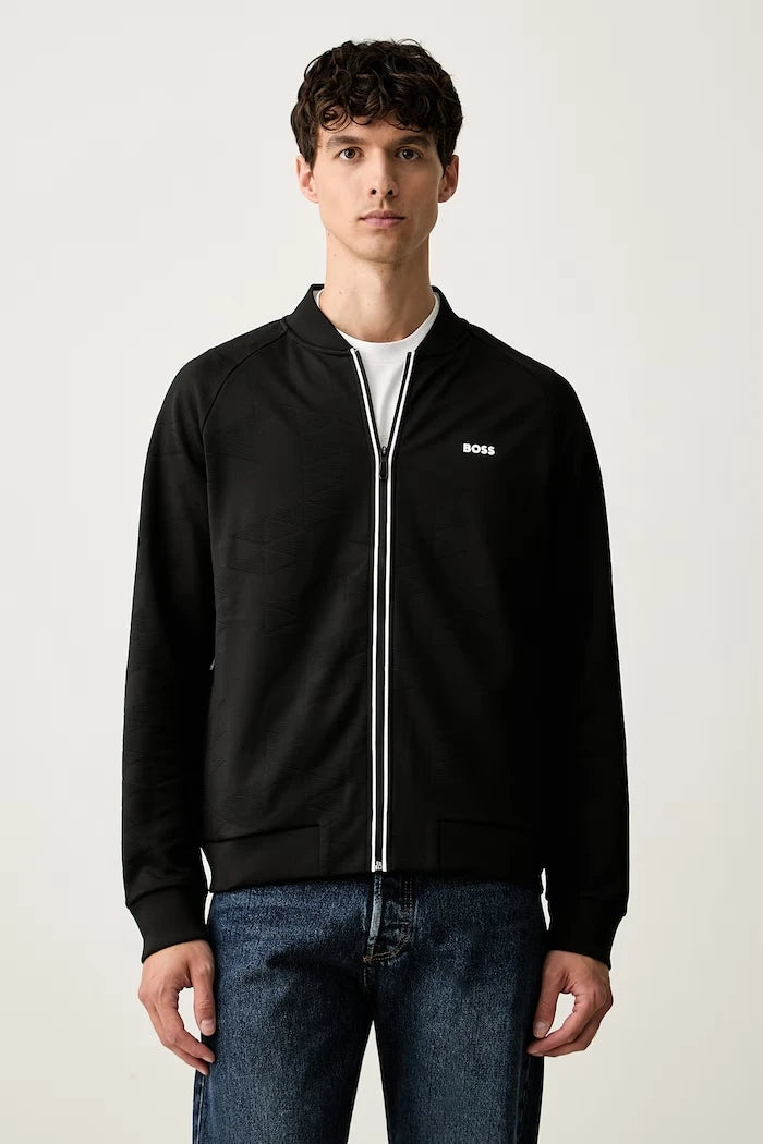BOSS Green erkek fermuarlı sweatshirt SW_Network JQ FZ