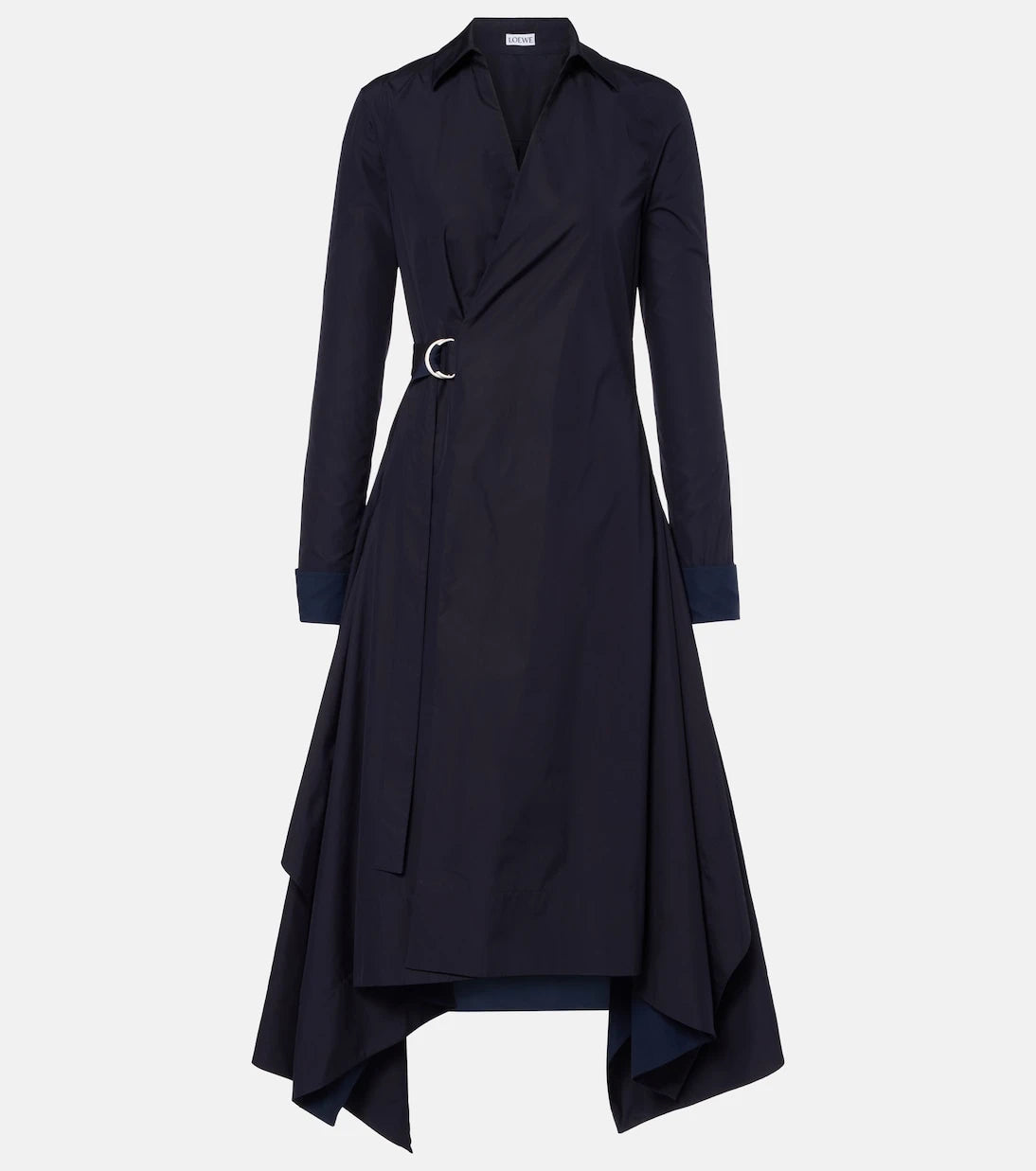 Loewe - Draped cotton wrap dress