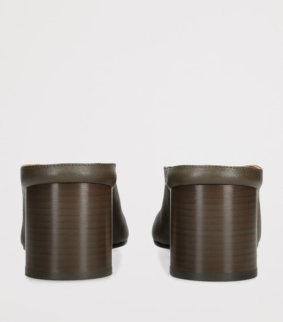 Leather Tabi Heeled Mules 60