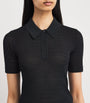 Victoria Beckham Black Knitted Polo Shirt