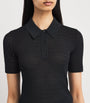 Black Knitted Polo Shirt