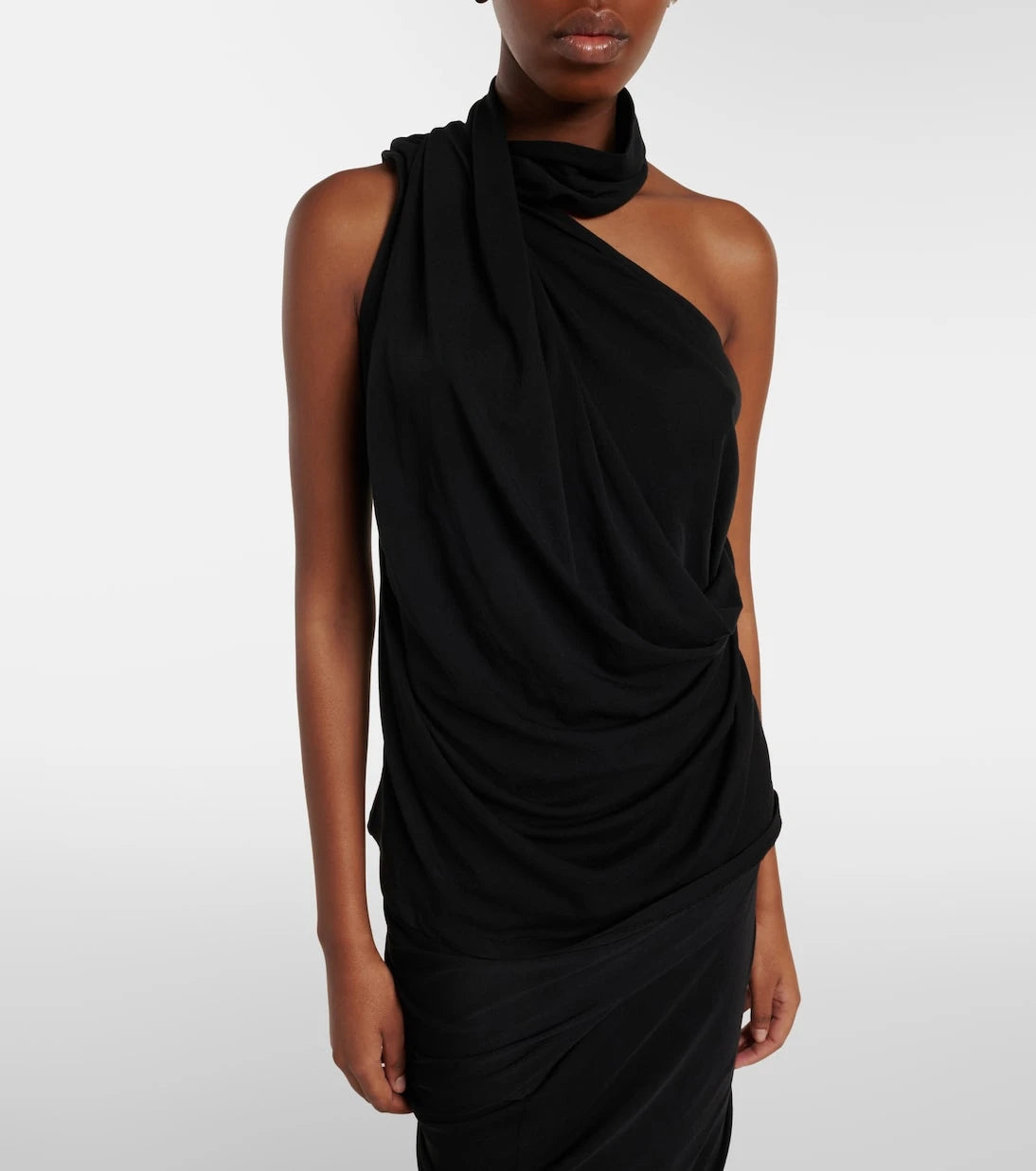 Entire Studios - Draped cotton-blend jersey top