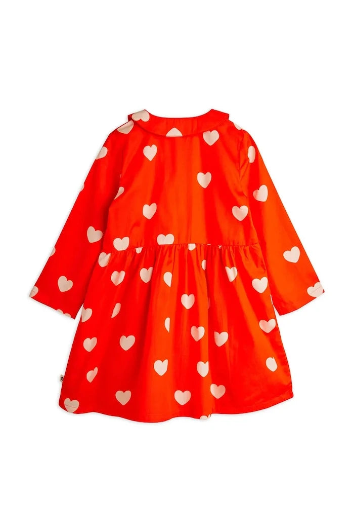 Детска памучна рокля Mini Rodini Hearts