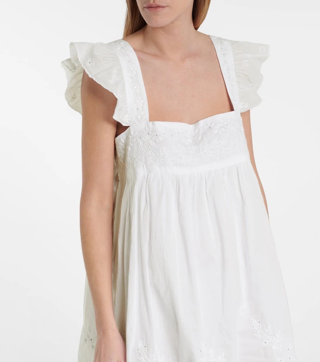 Juliet Dunn - Embellished cotton minidress