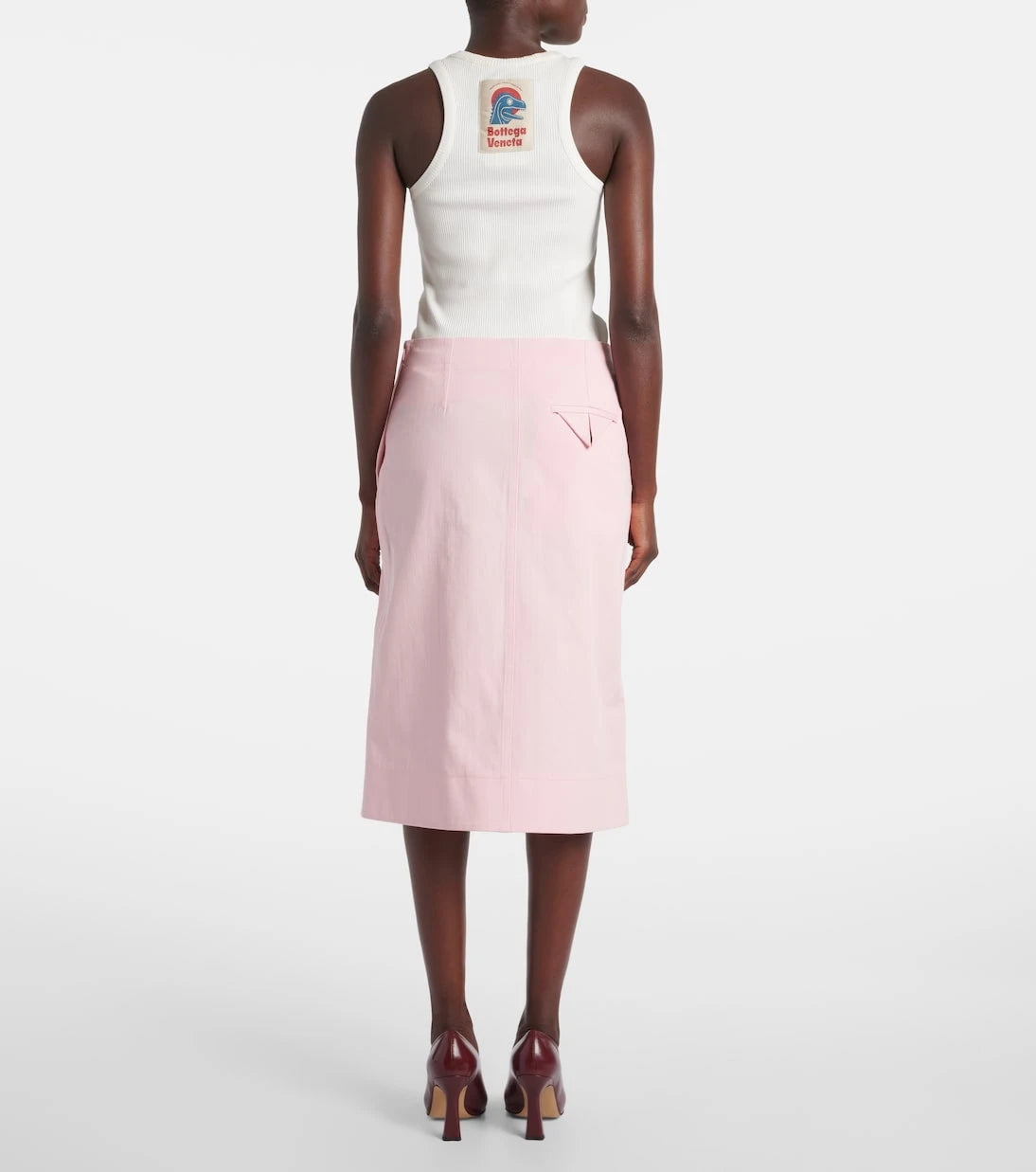 Bottega Veneta - Cotton twill midi skirt