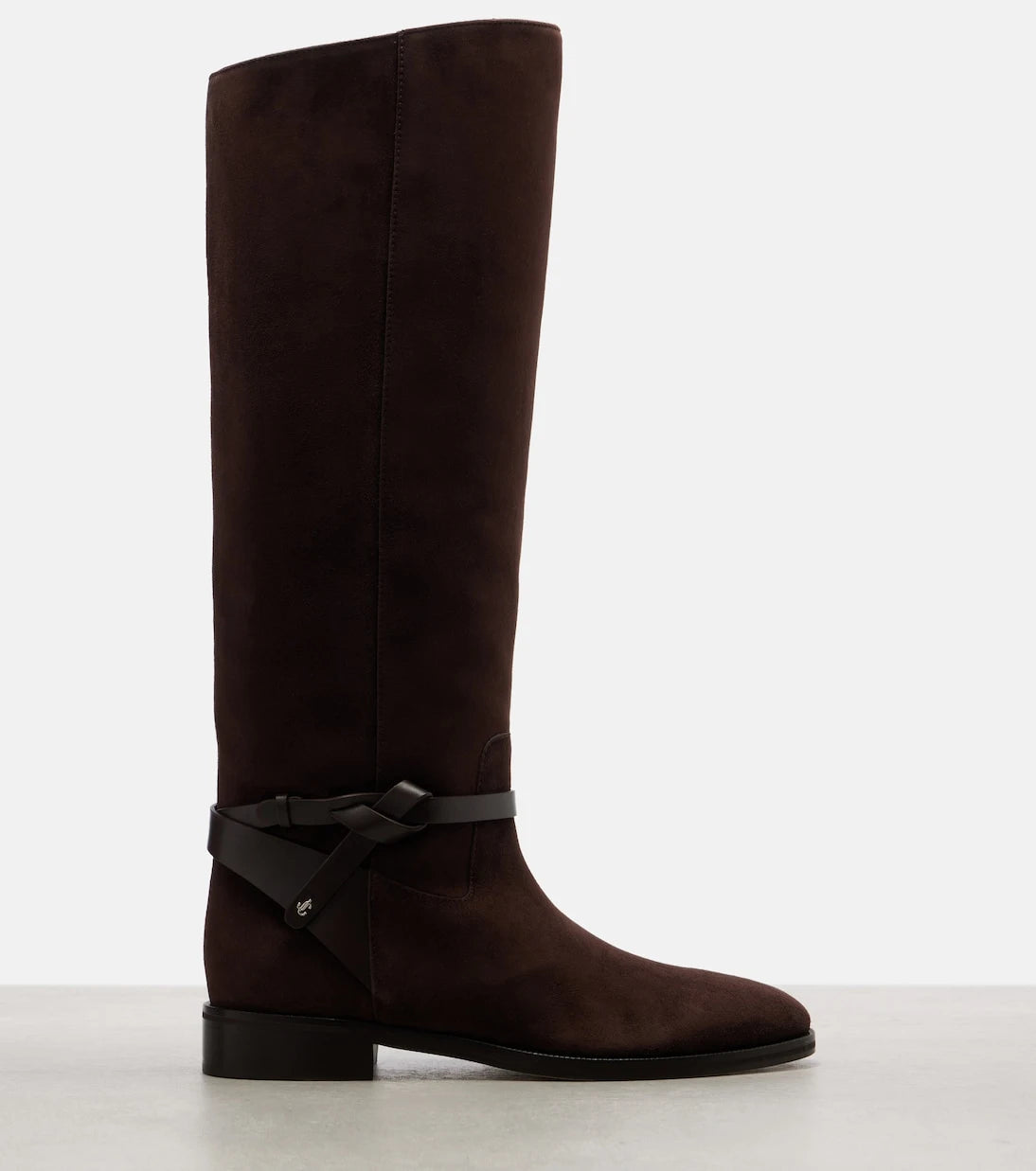 Jimmy Choo - Lawton knotted suede knee-high boots
