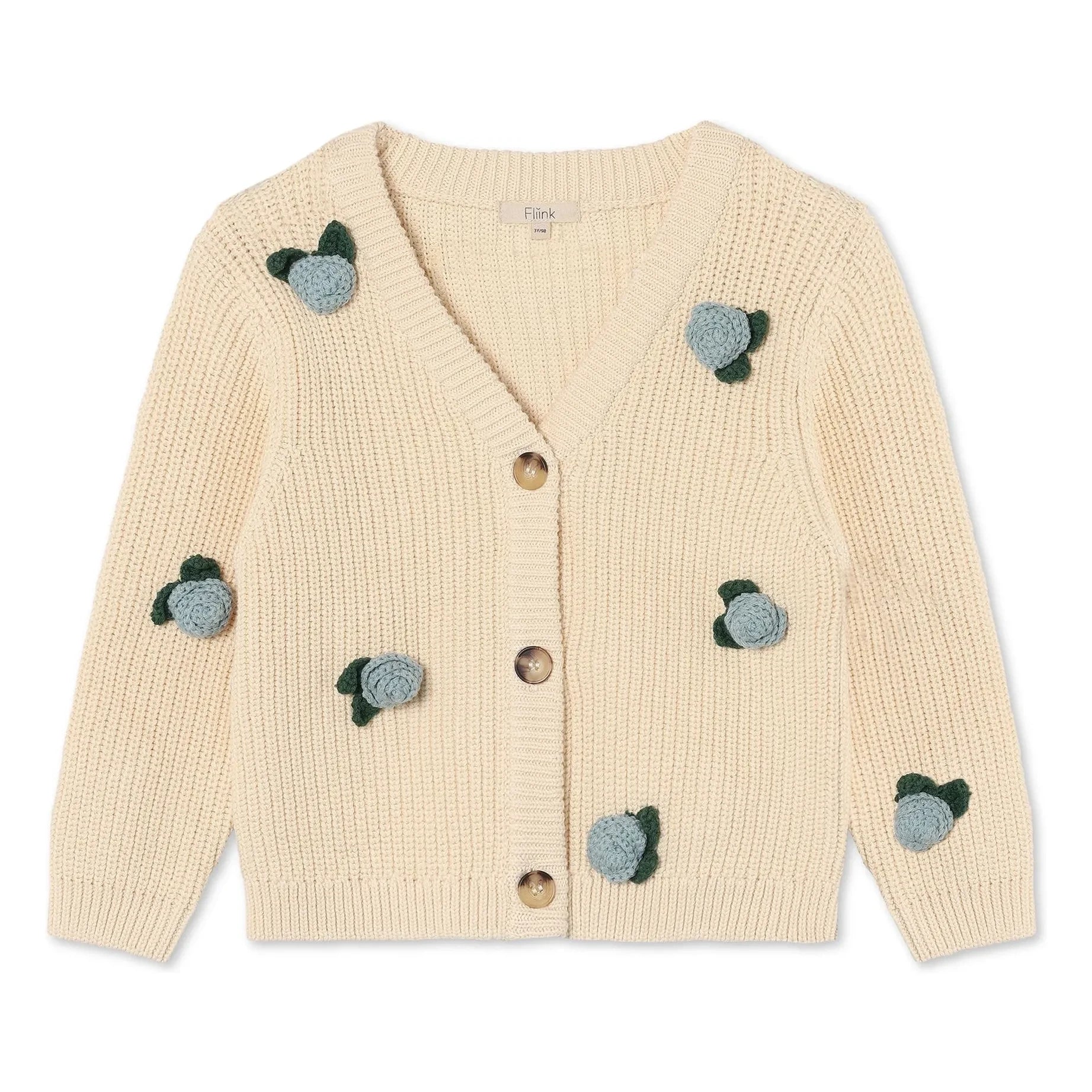 Fliink - Cool Flower Cardigan | Ecru