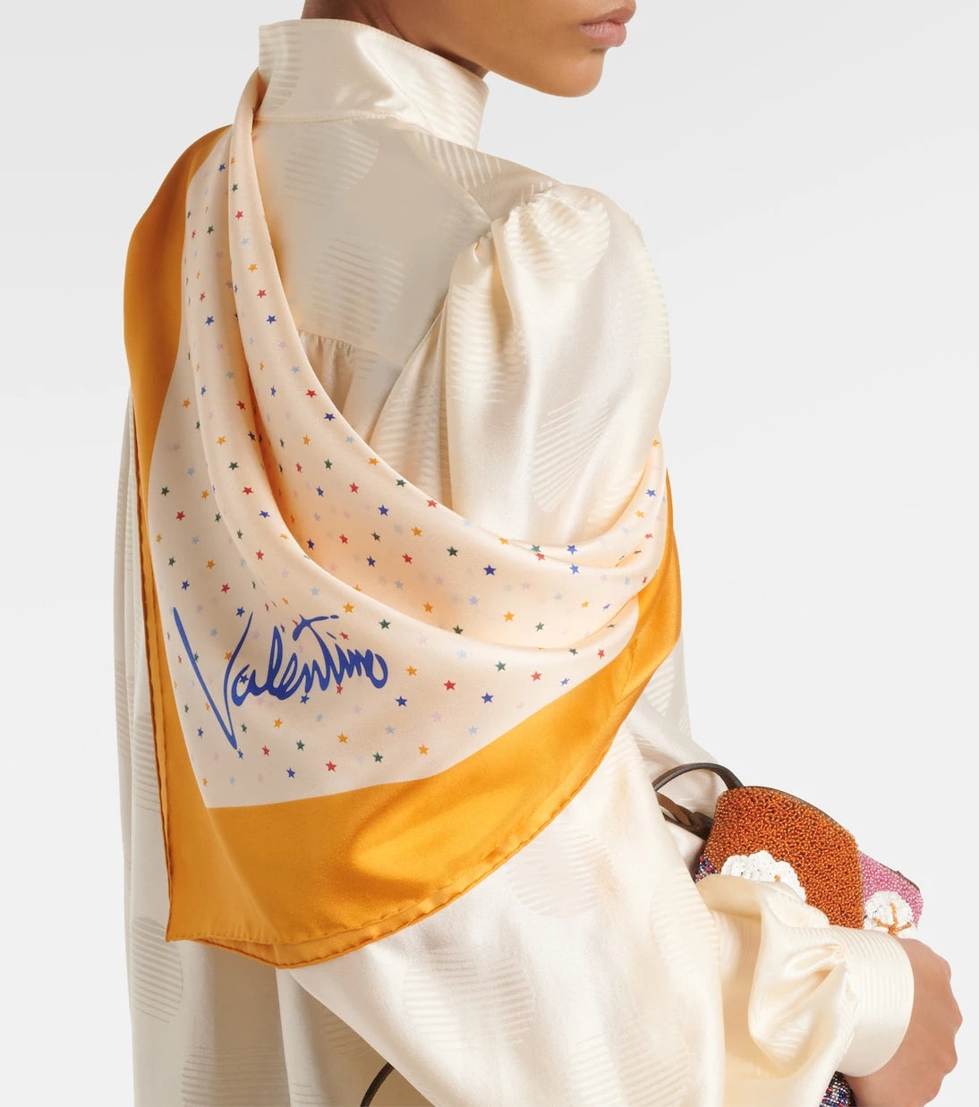 Valentino - Polka-dot silk twill scarf