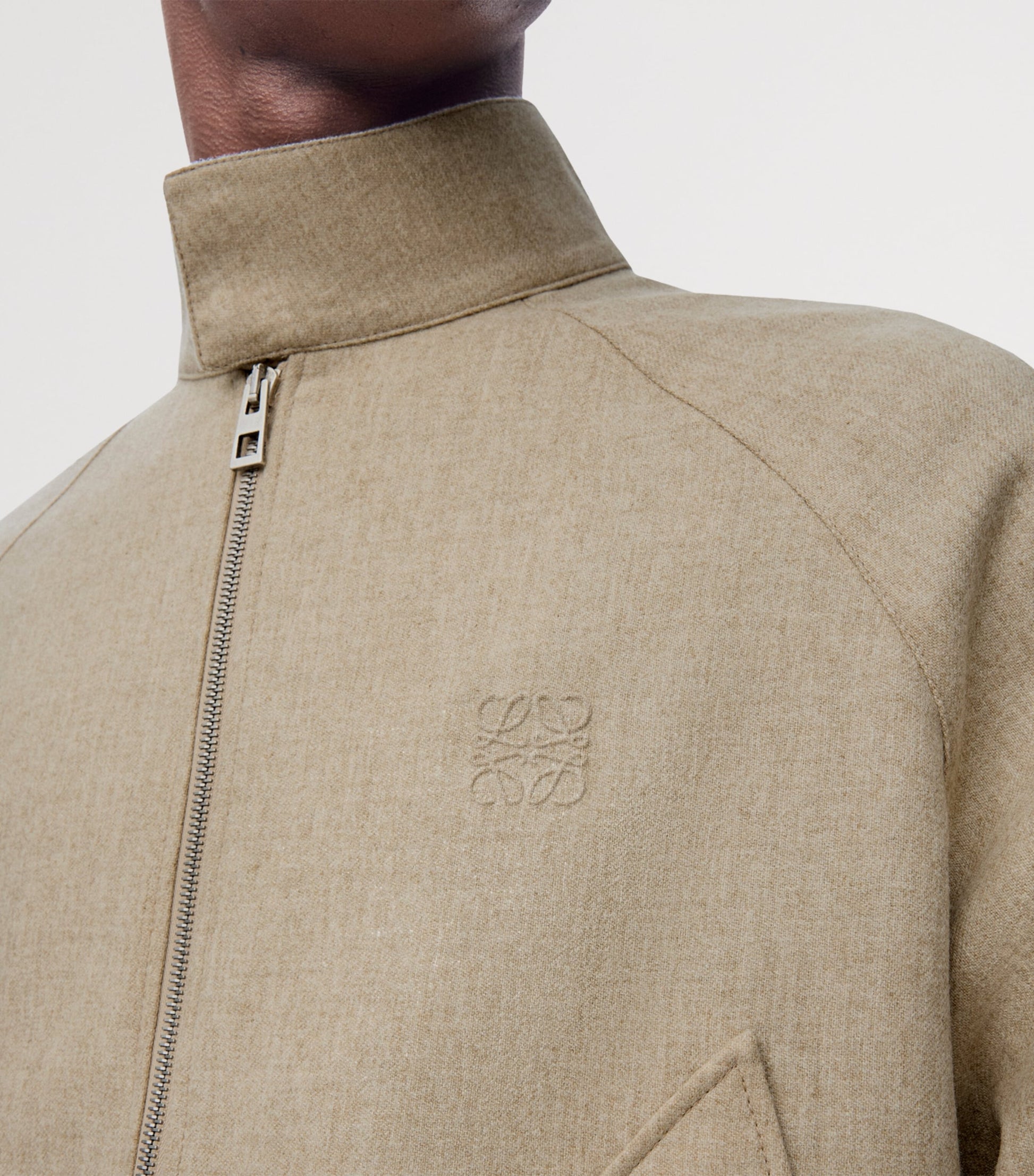 LOEWE Nude Wool-Blend Bomber Jacket