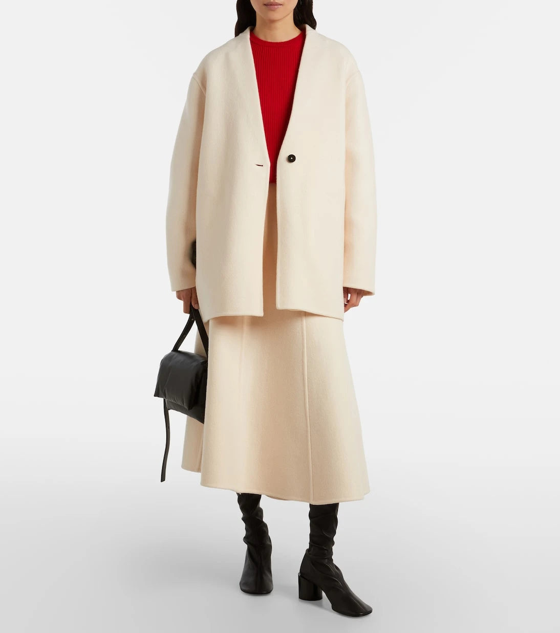 Moncler Genius - + Jil Sander virgin wool midi skirt
