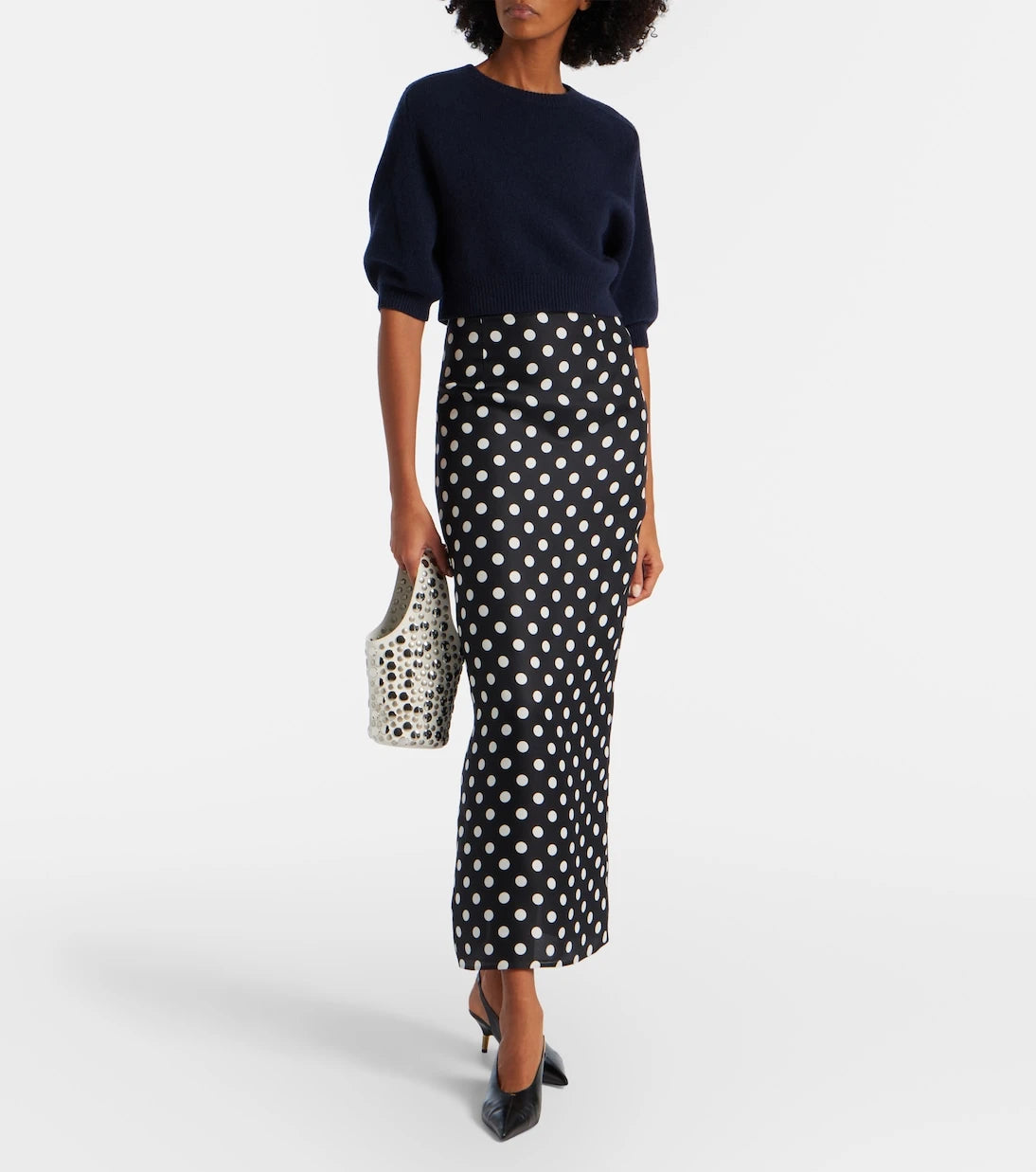 Khaite - Livia Small studded leather bucket bag