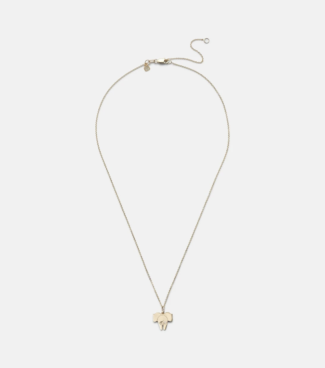 Sydney Evan - Elephant Tail 14kt gold necklace with diamonds