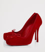 Christian Louboutin Red Cassia Nodo Leather Pumps 100