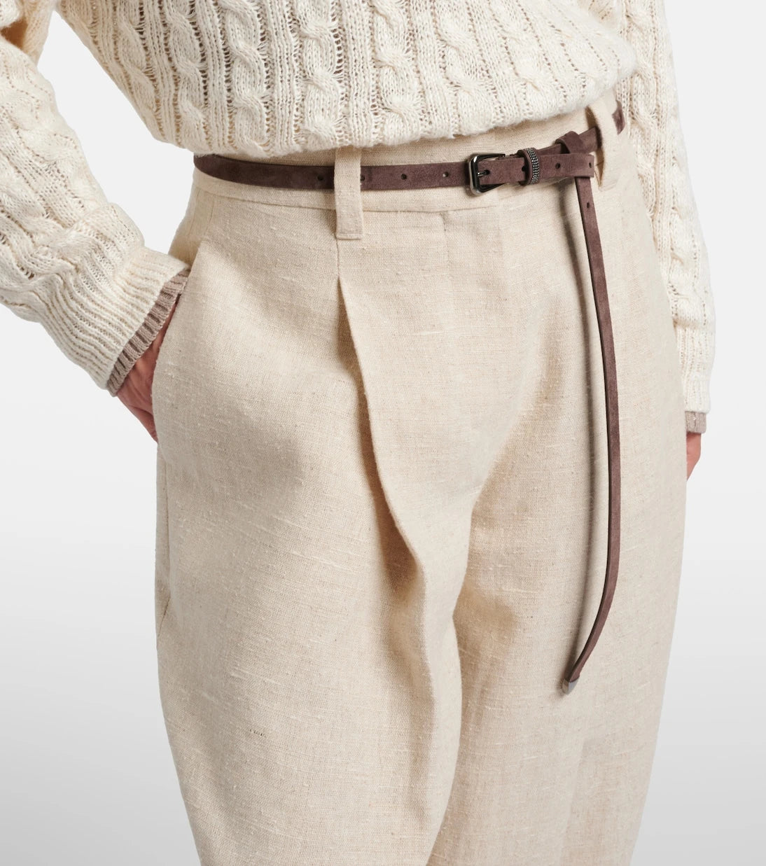 Brunello Cucinelli - Monili suede belt