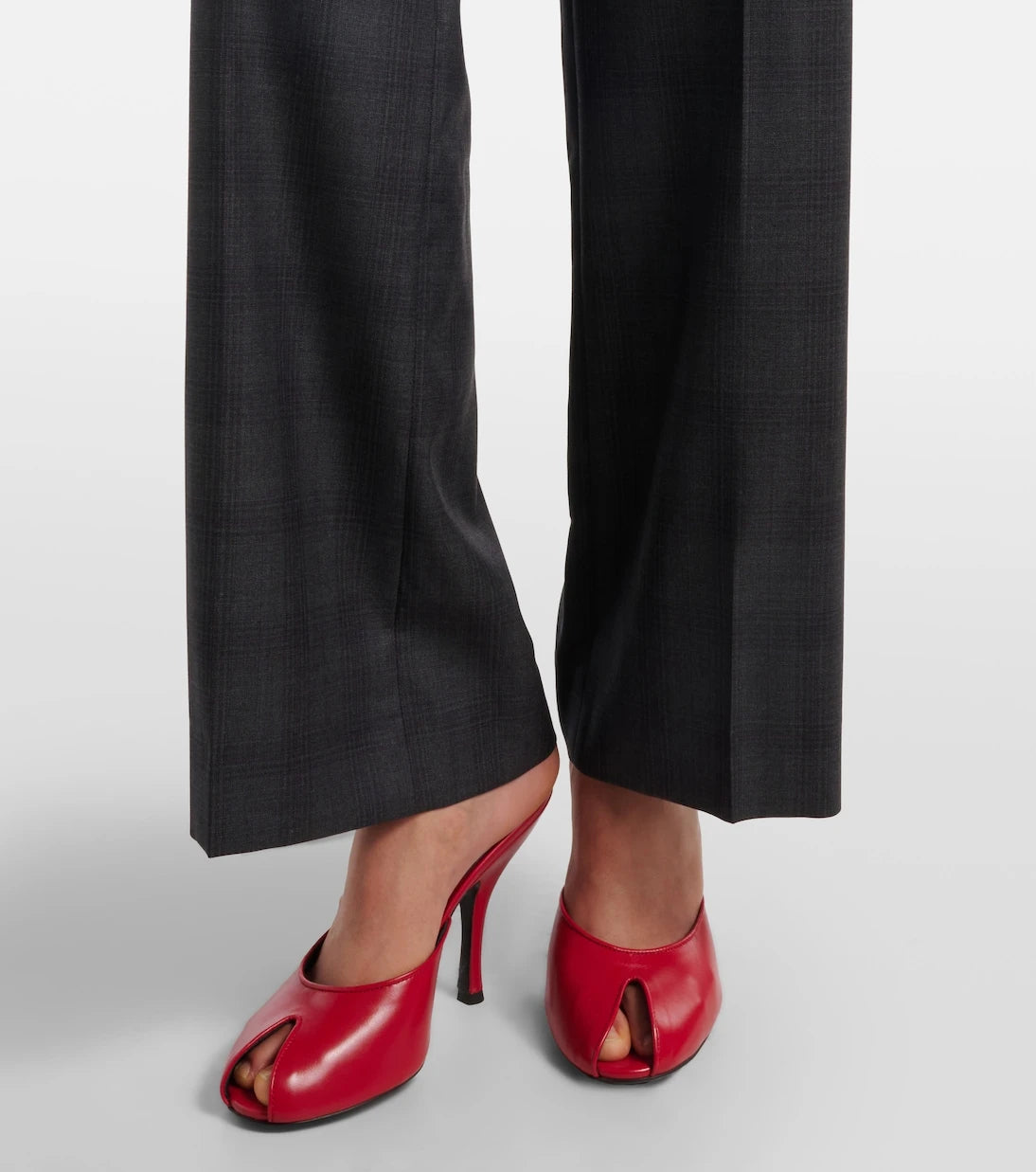 Blazé Milano - Lundy checked virgin wool flared pants