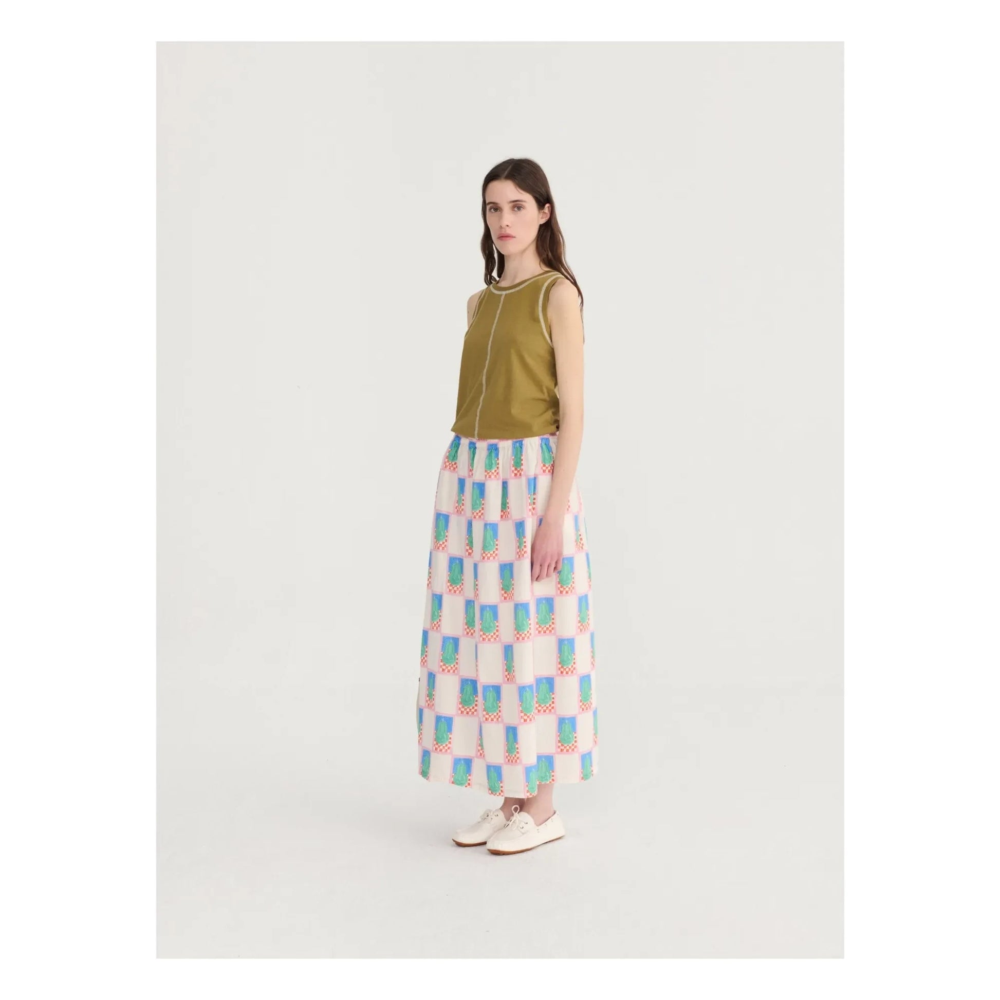 Bobo Choses - Cotton Flared Pear Skirt | Cream