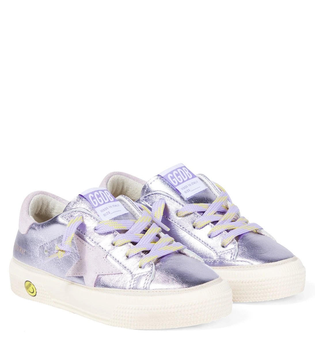 Golden Goose Kids - May metallic leather sneakers