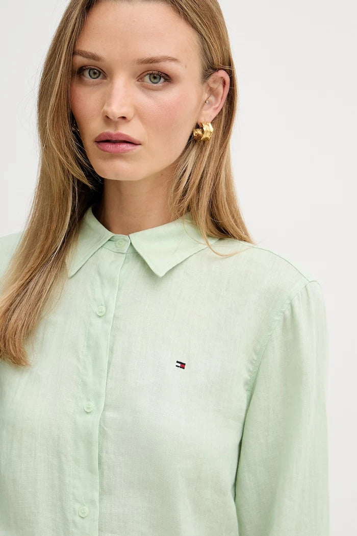 Tommy Hilfiger Kadın Keten Gömlek