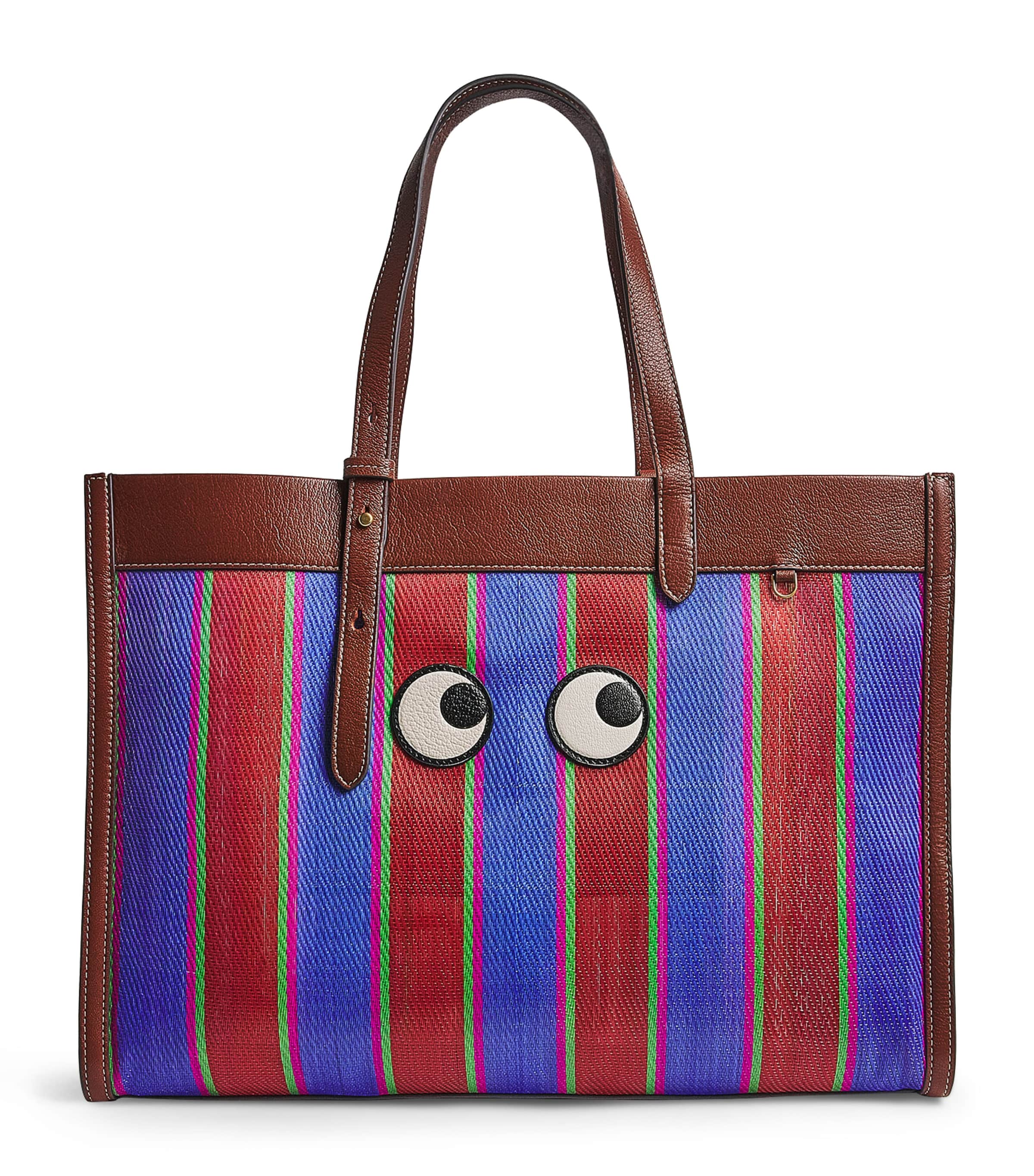 Anya Hindmarch Multi Stripe Eyes Shopper Bag