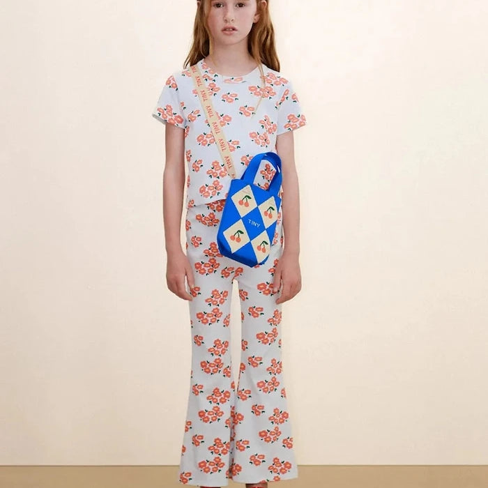 Детска тениска Tinycottons BLOSSOMS RIB TEE