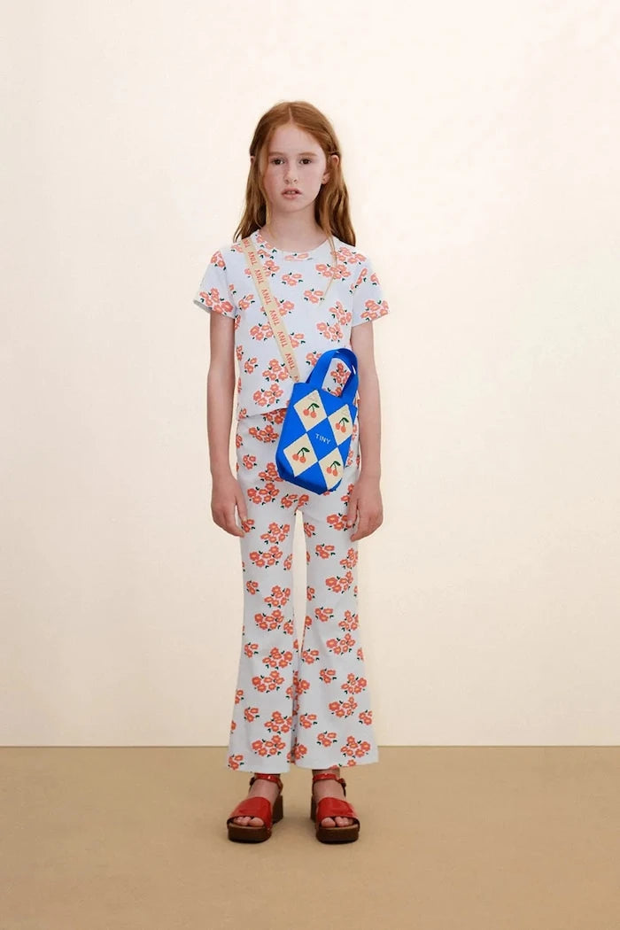 Детска тениска Tinycottons BLOSSOMS RIB TEE