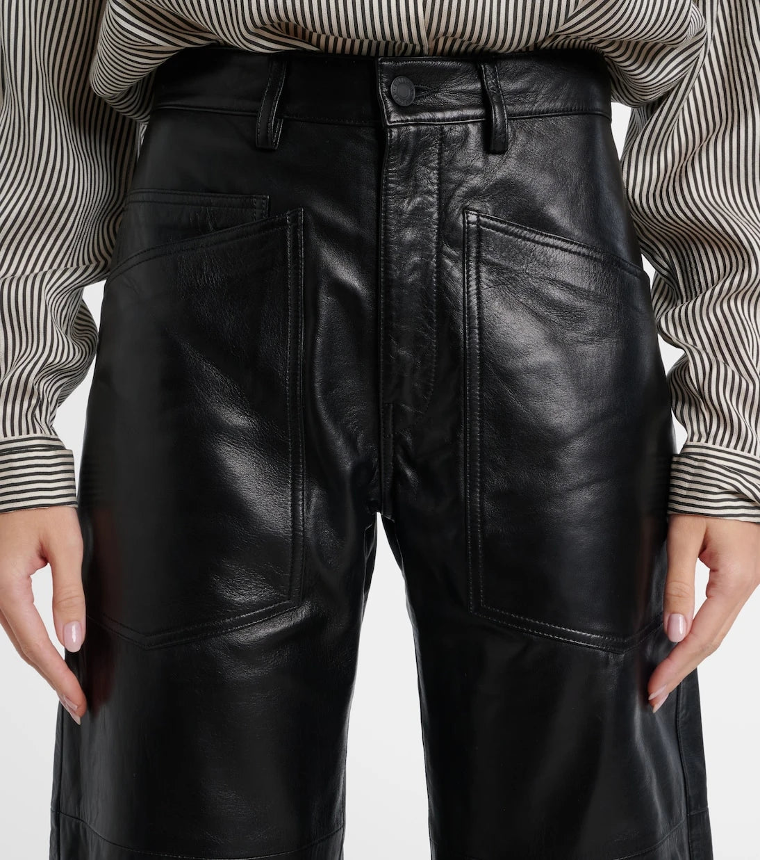 Nili Lotan - Shon leather barrel-leg pants