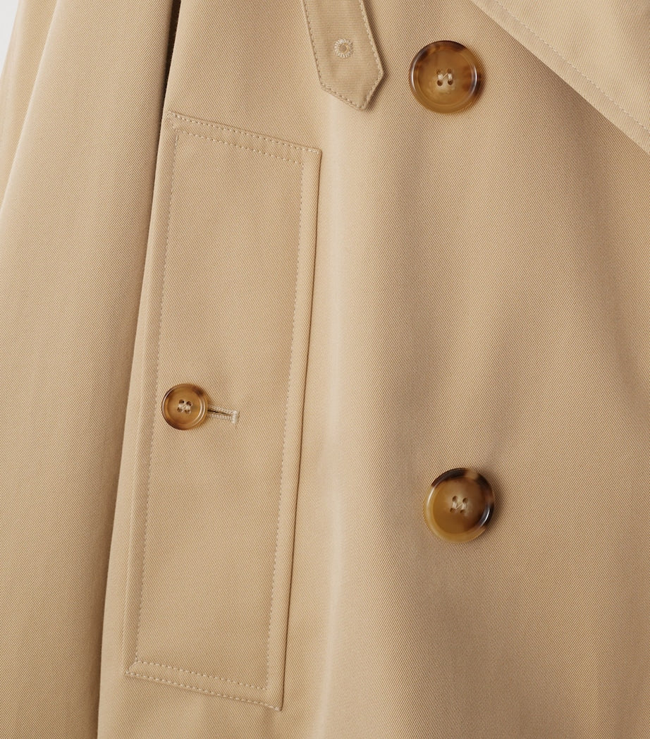 Gabardine Cropped Trench Jacket HONEY