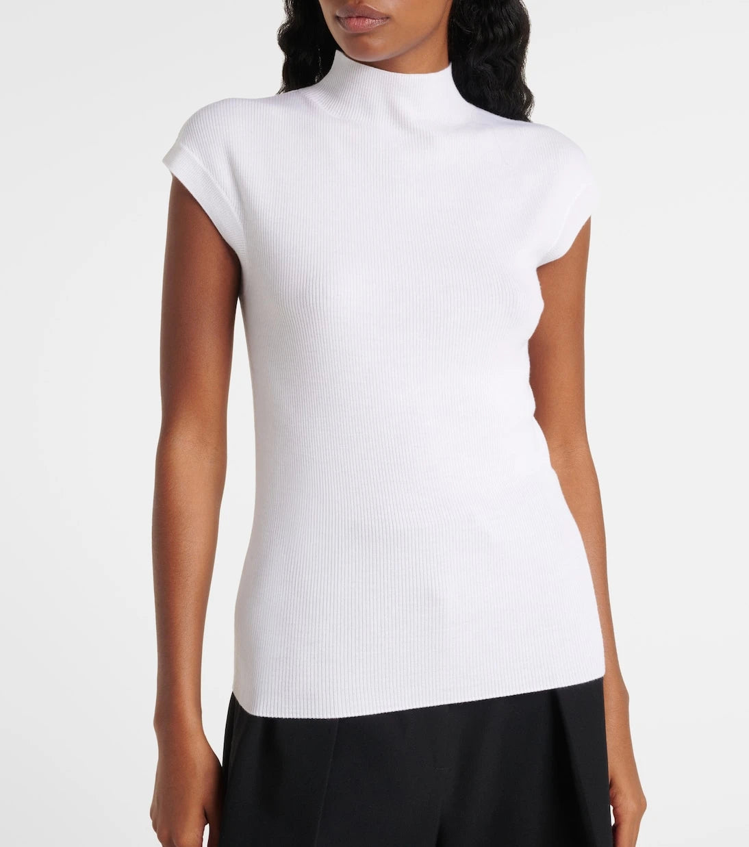 Jardin des Orangers - Ribbed-knit high-neck wool top