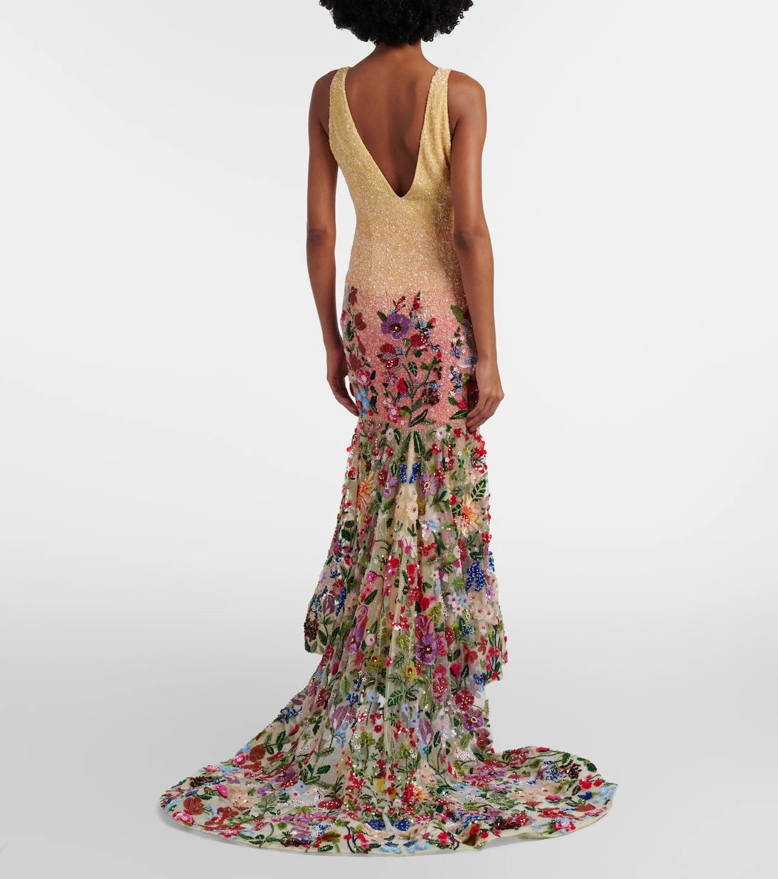 Là Fuori - Botanical Symphone embellished gown