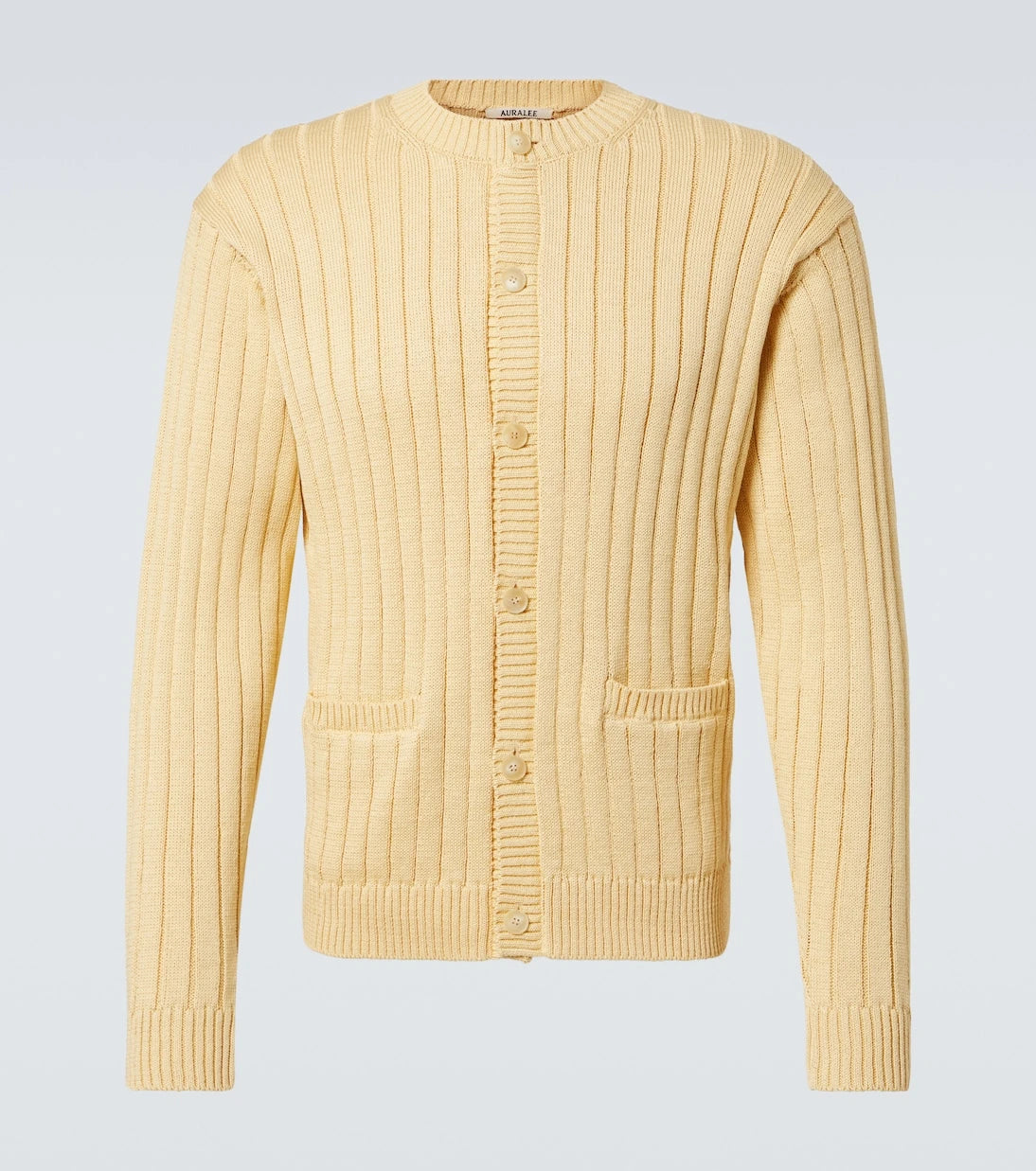 Auralee - Ribbed-knit cotton cardigan