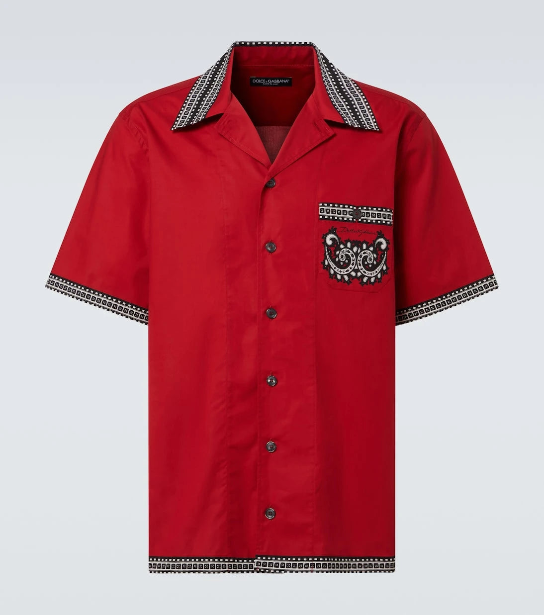 Dolce&Gabbana - Bandana cotton bowling shirt