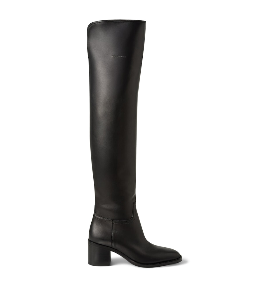 Ralph Lauren Collection Black Leather Barnet Boots 55