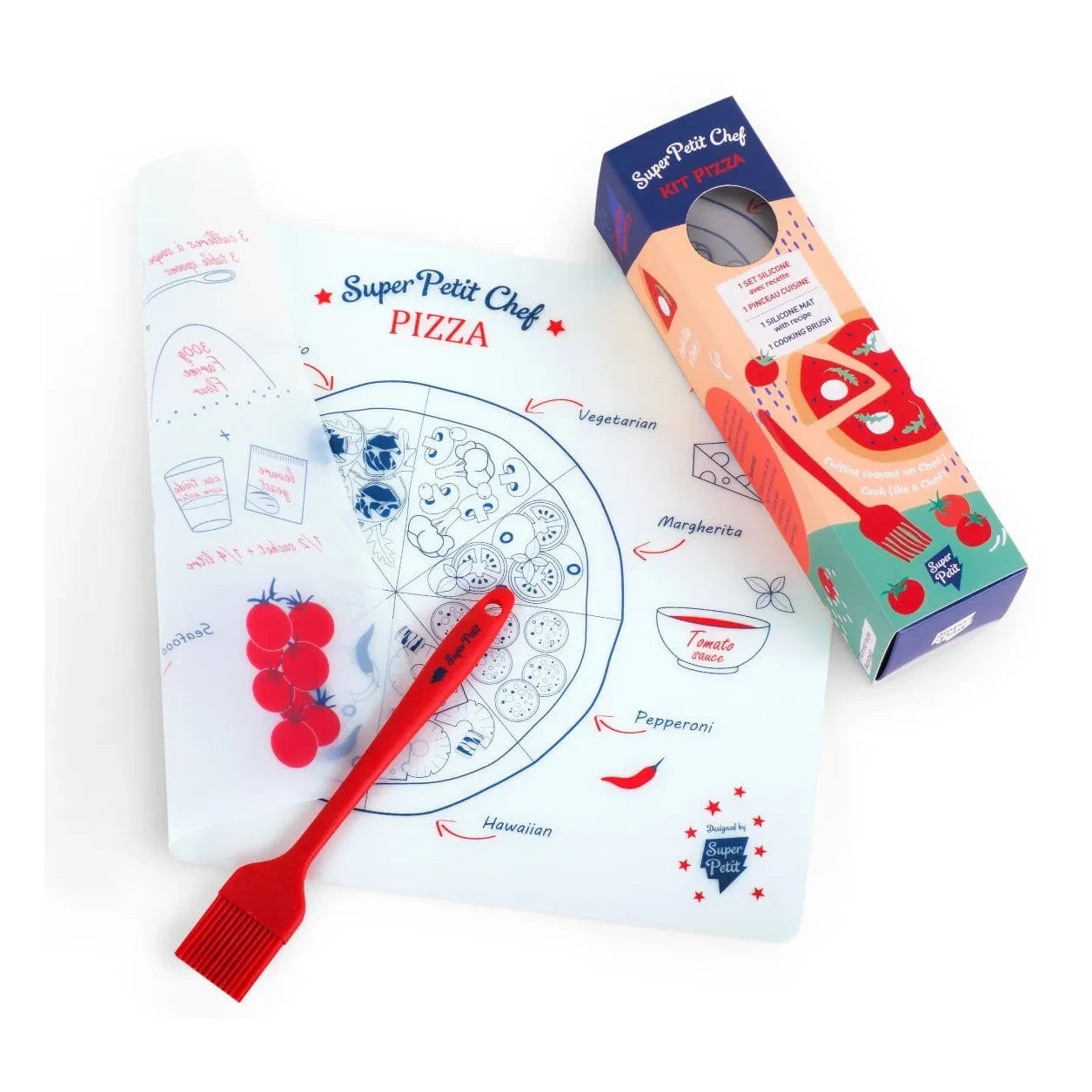 Superpetit - Placemat Tablet Set with Recipe - Pizza Kit