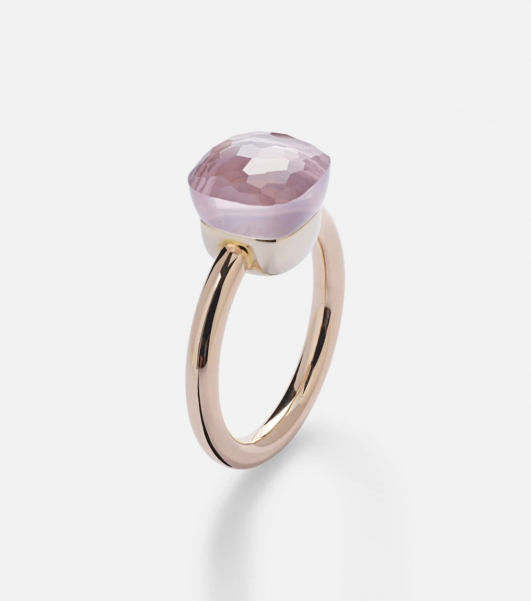 Pomellato - Nudo 18kt gold ring with rose quartz