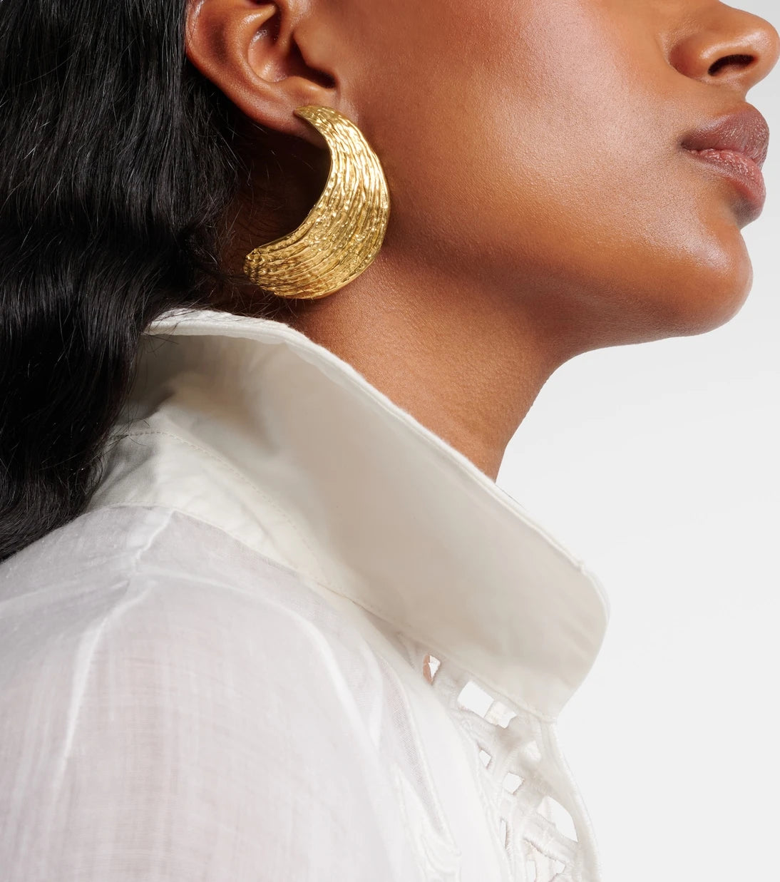 Ysso - Broken Shell 24kt gold-plated earrings