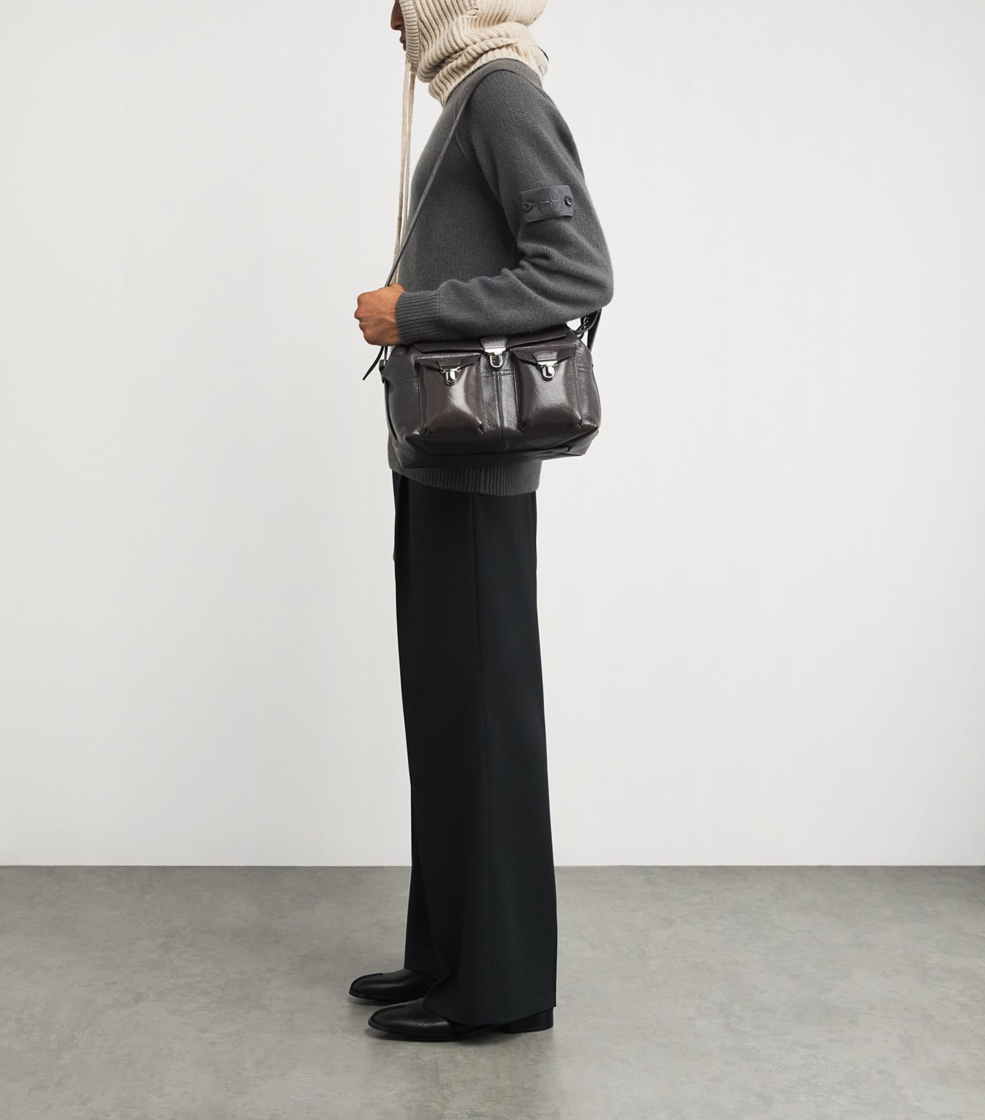 Grey GHOST PIECE Cashmere Crew-Neck Sweater