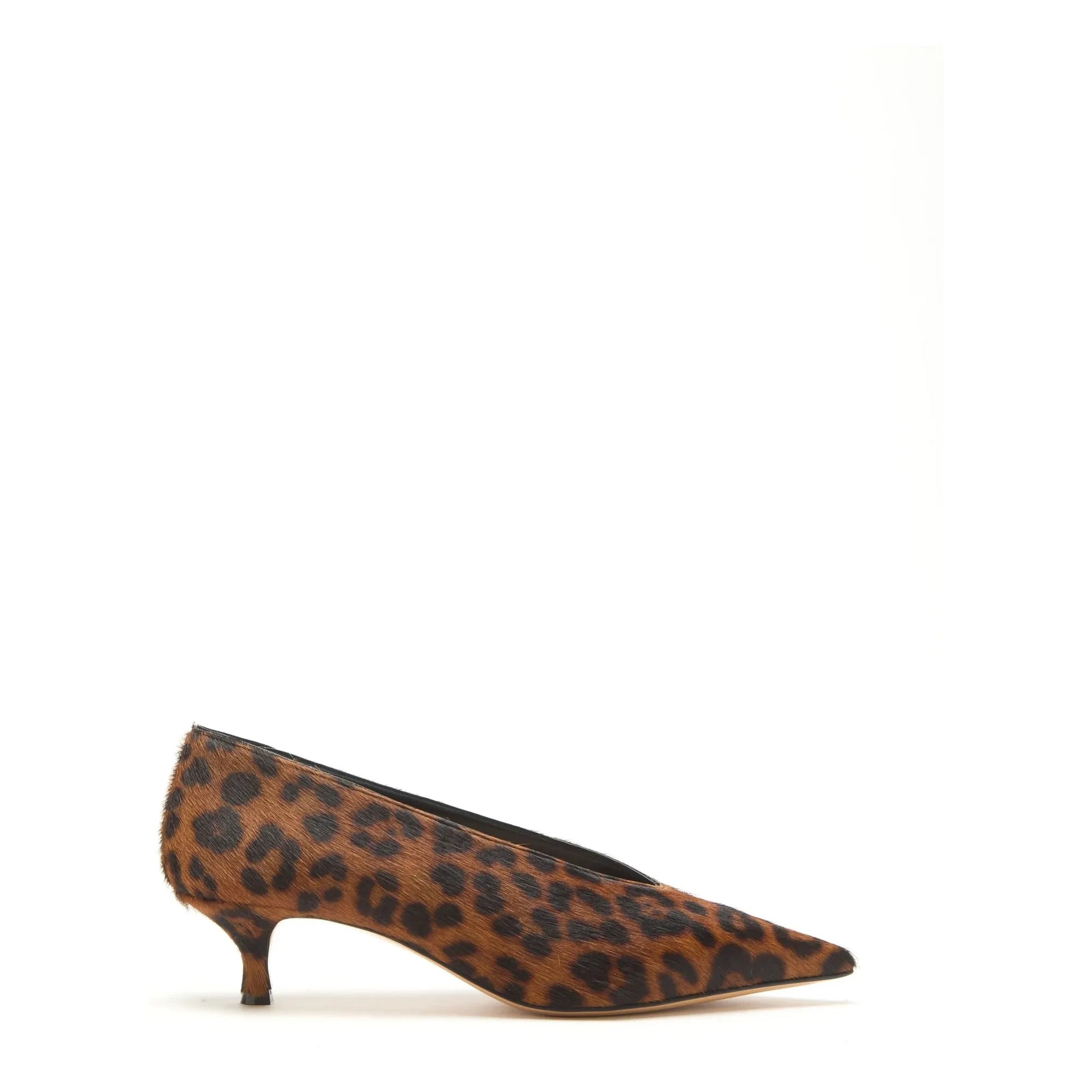 Le Monde Beryl - Leopard Calfskin Slippers | Brown