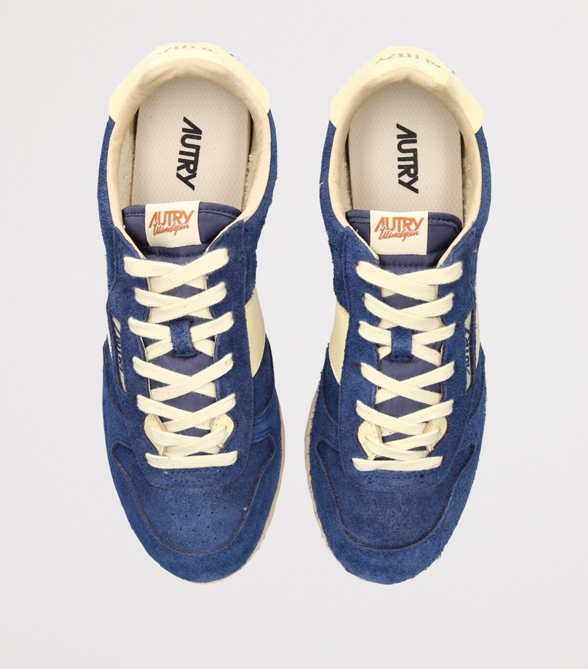Autry Blue Leather Windspin Low-Top Sneakers