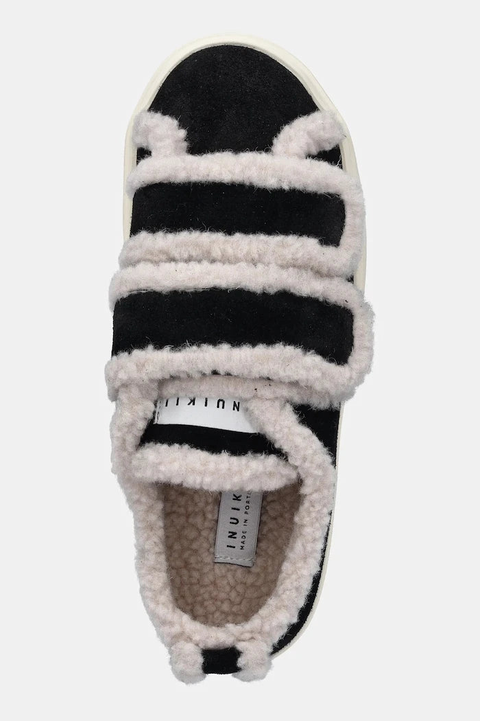 Велурени маратонки Inuikii Shearling Low Velcro