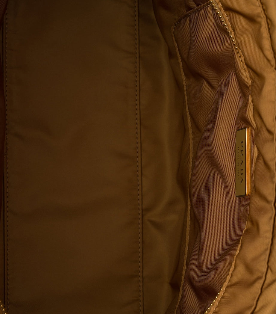 Prada Large Re-Nylon and Leather Explore Shoulder Bag