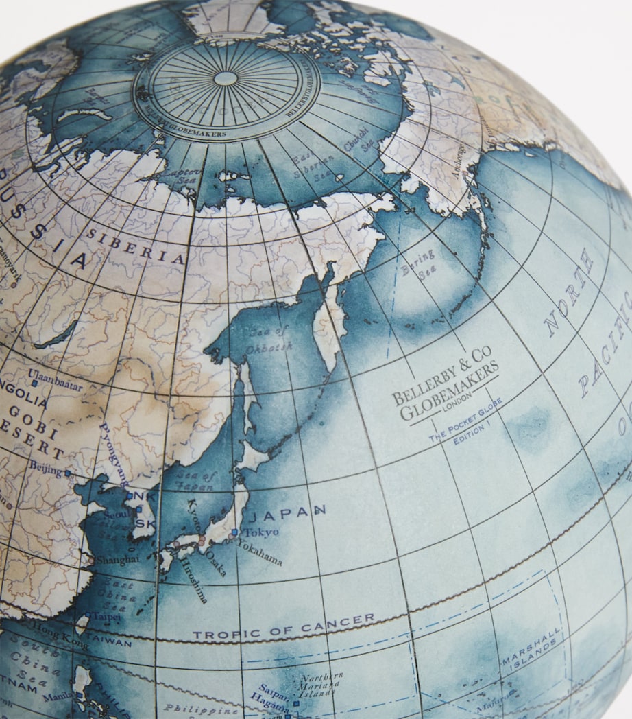 Titanium Prussian Blue Pocket Globe (12cm)