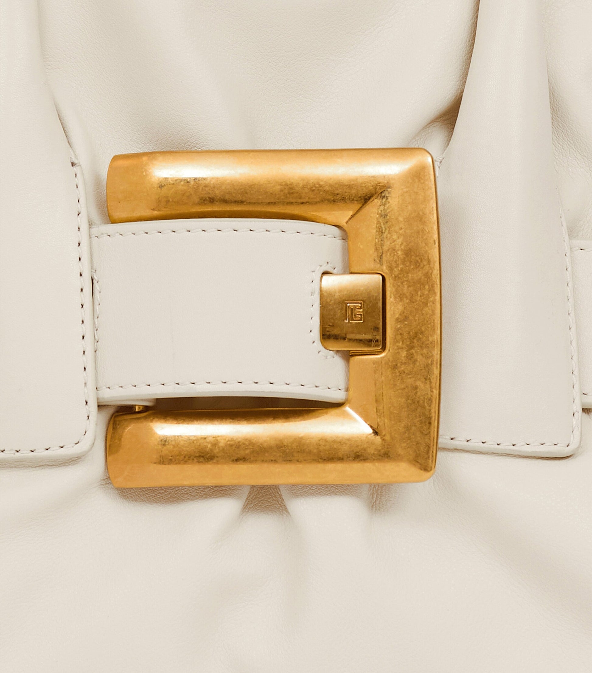 Balmain White Large Leather Anthem Shoulder Bag