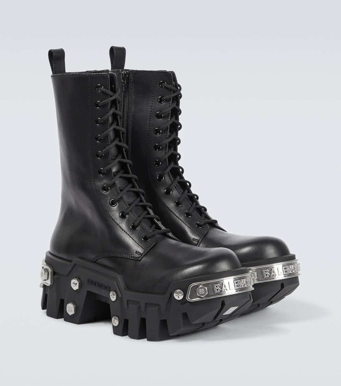 Balenciaga - Bulldozer leather lace-up boots