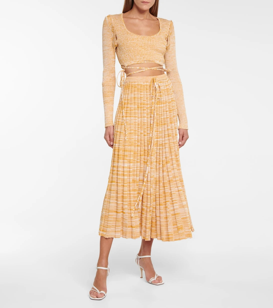 Christopher Esber - Ribbed-knit midi skirt