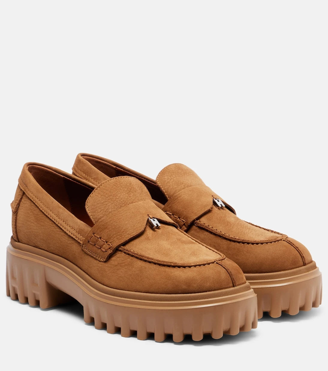 Hogan - H700 leather platform loafers